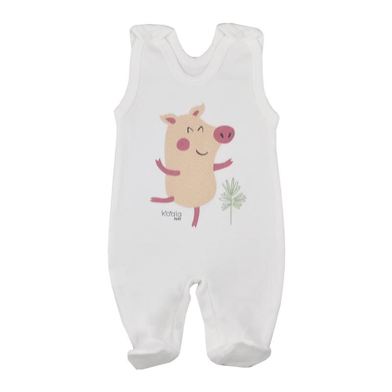 Salopeta fara maneci pentru copii Koala Farma 08-142C, Crem 80 cm