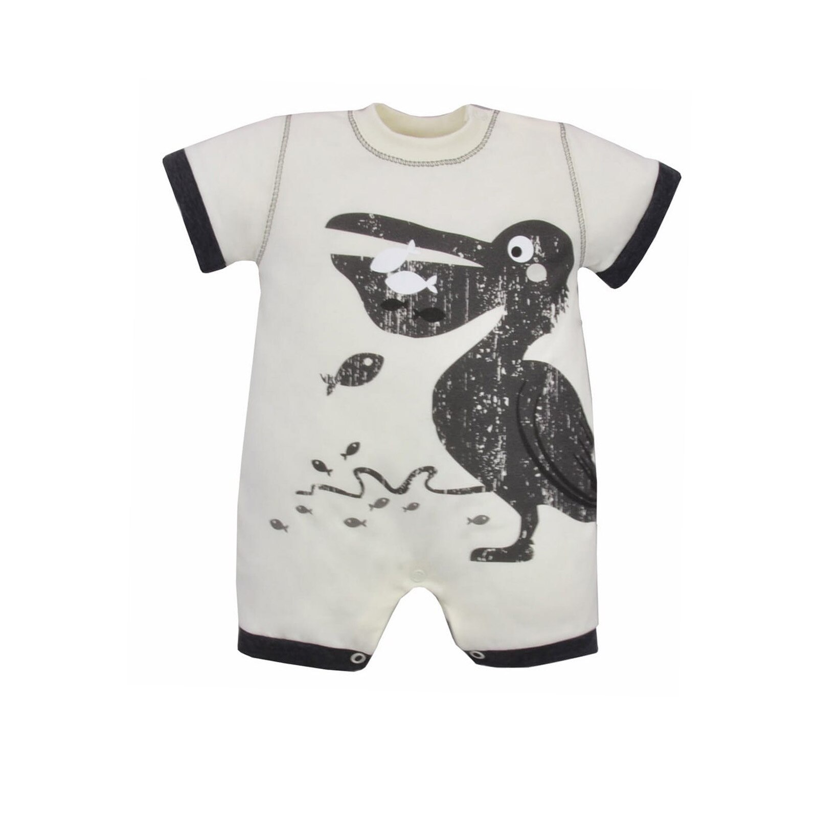 Salopeta de vara pentru baieti Koala Podwodny Swiat 05-236C, Crem 68 cm