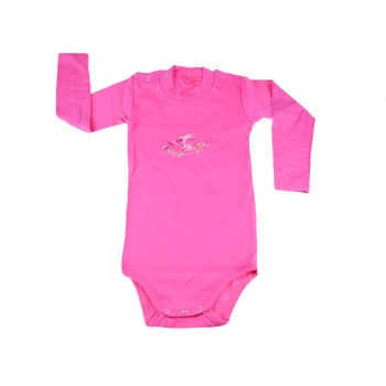 Body cu maneca lunga pentru fete Pifou Model 13 BPB-13F-98, Fucsia 98 CM Body cu maneca lunga pentru fete Pifou Model 13 BPB-13F-98, Fucsia 98 CM