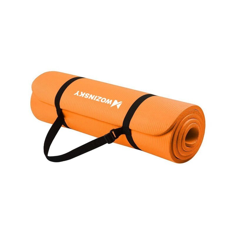 Saltea Fitness Anti Alunecare 181cm X 63cm X 1cm Grosime , Husa De Transport , Portocaliu