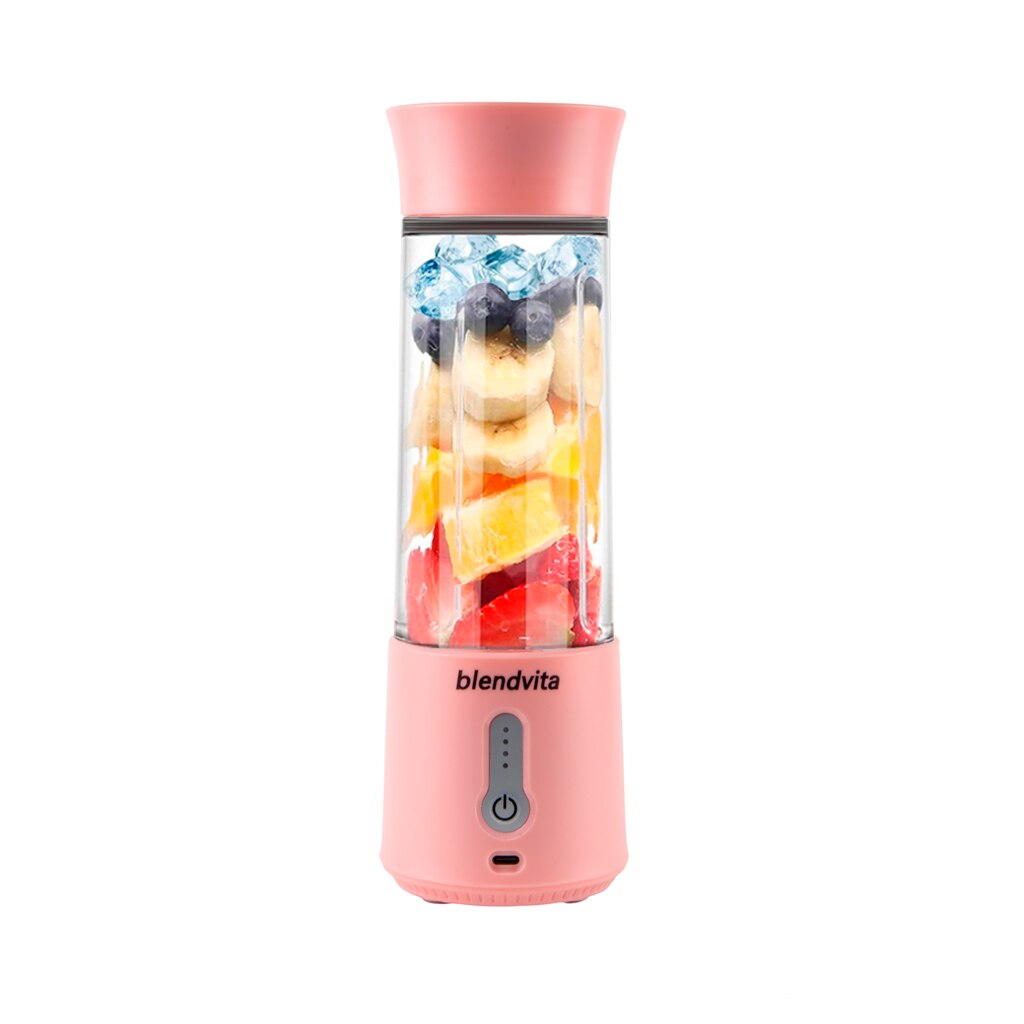 Mini Blender Portabil, BlendVita Pro, 500ML, 4000mAh, 18.000rpm, Roz