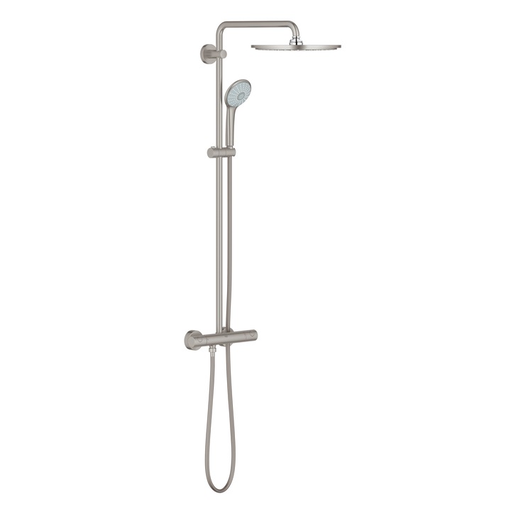Sistem de dus Grohe Euphoria 310 26075DC0, 1/2'', aparent, termostat, 310 mm, anti-oparire, supersteel