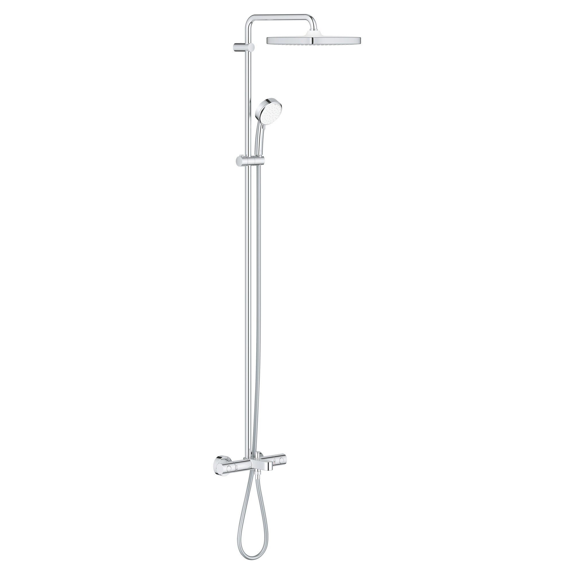 Sistem de cada Grohe Tempesta Cosmopolitan Cube 250 26691000, 1/2'', aparent, termostat, 250 mm, crom