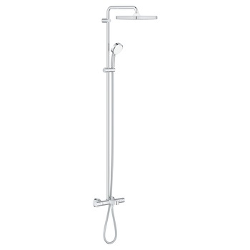 Sistem de cada Grohe Tempesta Cosmopolitan Cube 250 26691000, 1/2'', aparent, termostat, 250 mm, crom Sistem de cada Grohe Tempesta Cosmopolitan Cube 250 26691000, 1/2'', aparent, termostat, 250 mm, crom