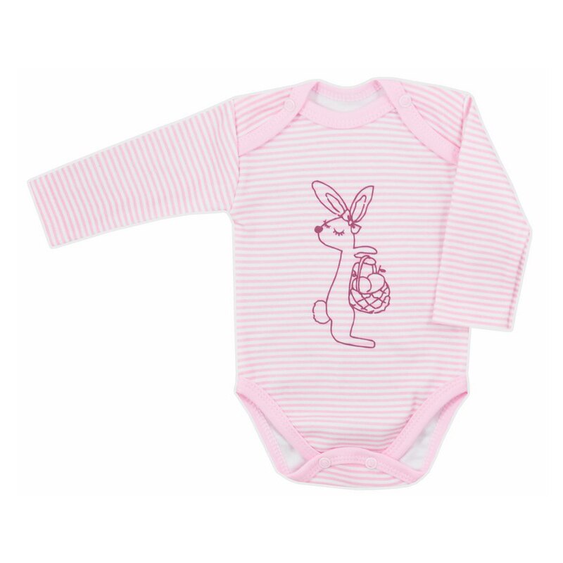 Body cu maneca lunga pentru fete Koala Miasteczko 3789R, Roz 80 cm