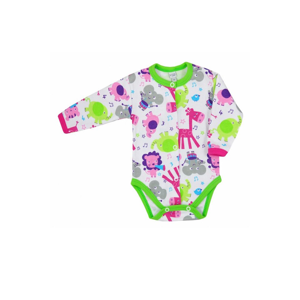 Body cu maneca lunga pentru copii Koala Zoo 3186-V1, Verde 68 cm