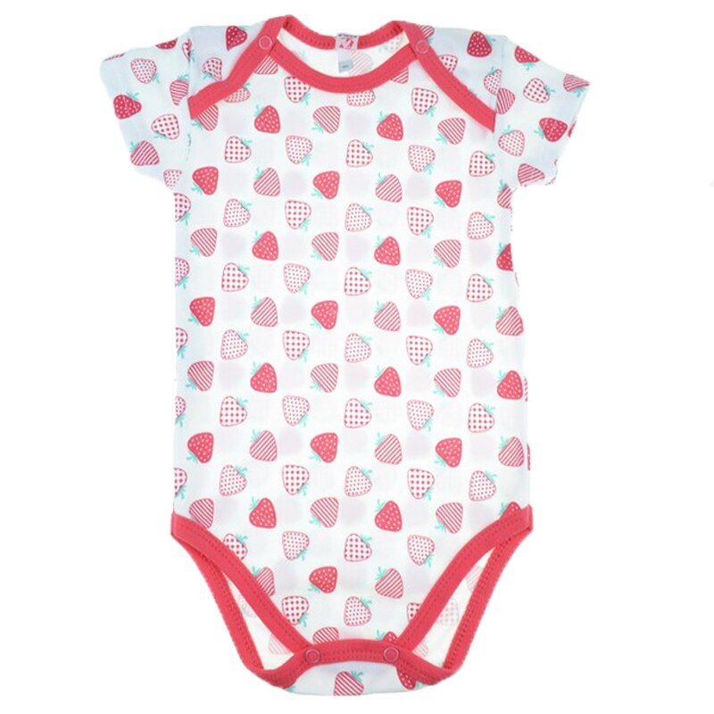 Body cu maneca scurta pentru fete Koala Truskawka 04-385R1-86-cm, Rosu 86 CM