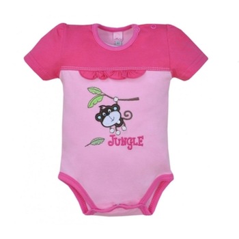 Body cu maneca scurta pentru fete Koala Jungle 04-091F, Fucsia 68 cm Body cu maneca scurta pentru fete Koala Jungle 04-091F, Fucsia 68 cm