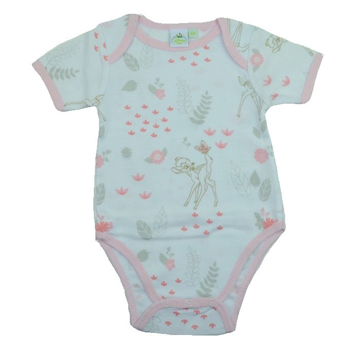 Body cu maneca scurta pentru fete Sun City Bambi AQE0597R-86-cm, Roz 86 CM