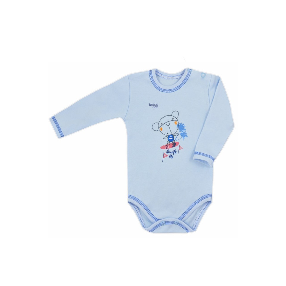 Body cu maneca lunga pentru baieti Samba Koala 3903-AL, Albastru 74 cm