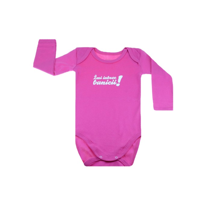 Body cu maneca lunga pentru fete Mini Bimbi BMB-05F-80-cm, Fucsia 25922