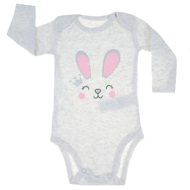 Body cu maneca lunga pentru fete E Plus M 51013137G-80-cm, Gri 80 CM