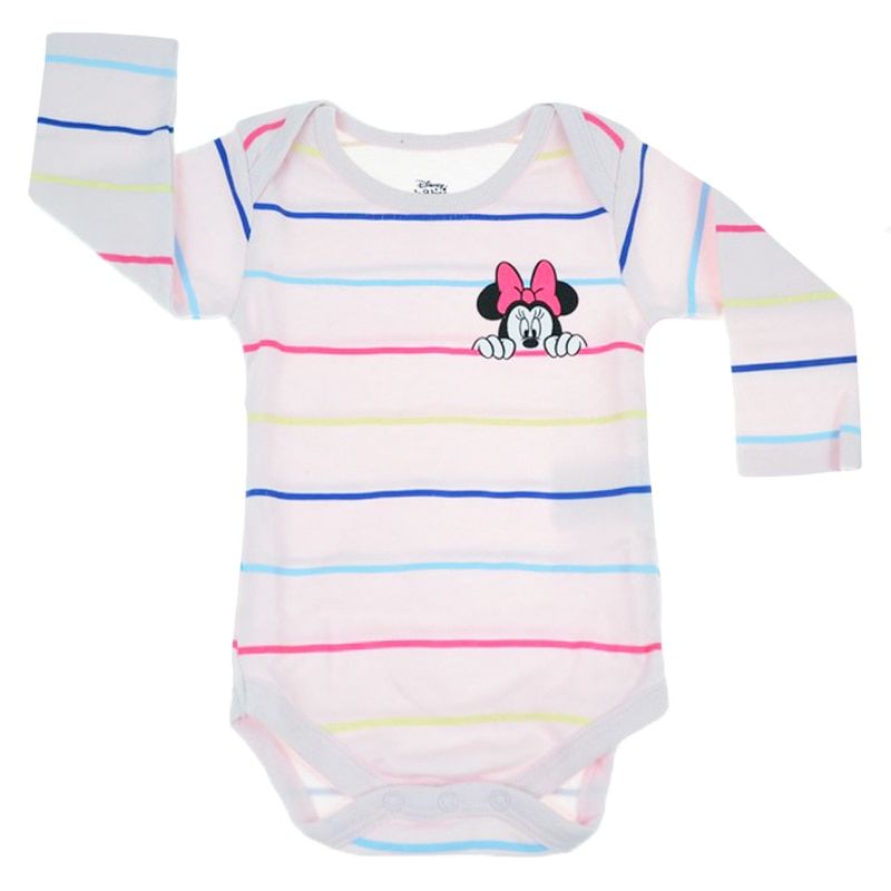 Body cu maneca lunga pentru fete E Plus M Minnie Mouse 51017937-68-cm, Roz 68 CM