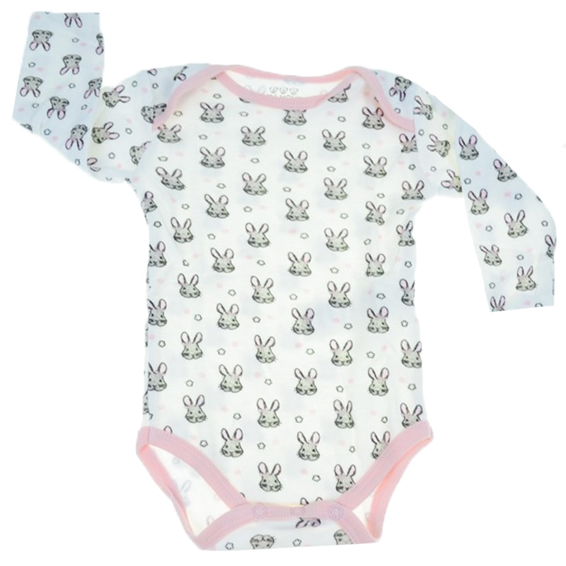 Body cu maneca lunga pentru fete E Plus M 59754A, Alb 49366