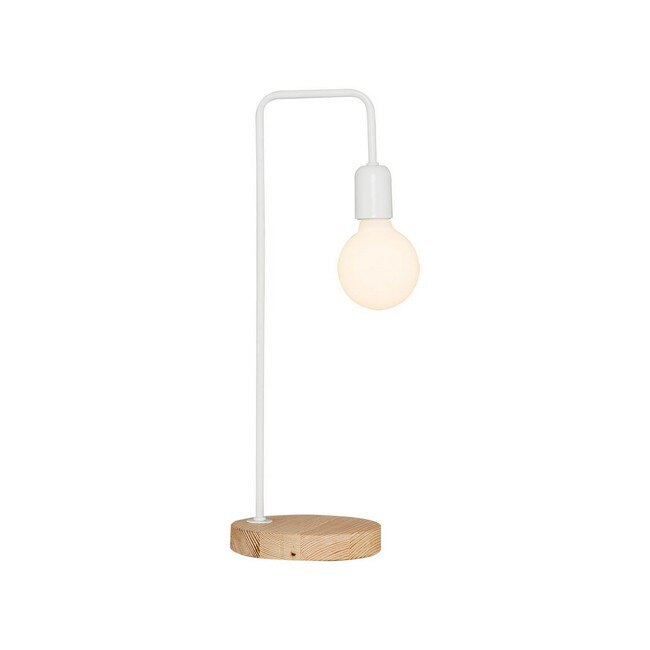 Lampa de masa Homemania Valetta, 17 x 20 x 52 cm, 1 x E27, 40W, Alb/Maro