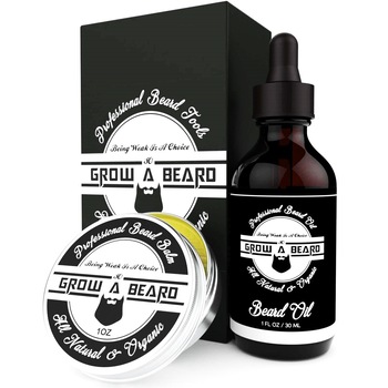 Set de ingrijire pentru barba si mustata, 2 piese, ulei de barba, balsam, ingrediente organice Set de ingrijire pentru barba si mustata, 2 piese, ulei de barba, balsam, ingrediente organice