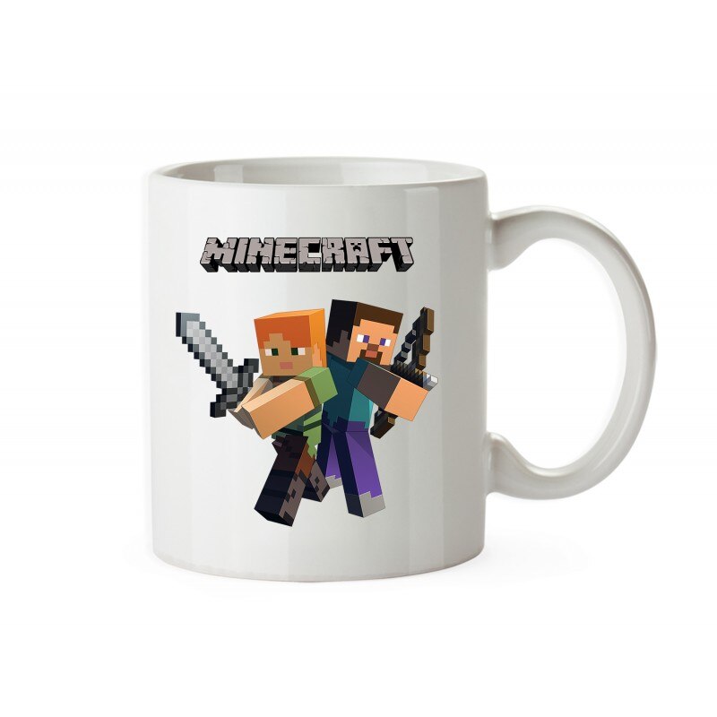 Cana Minecraft Alex and Steve M4, 330ml , mug167, Multicolor
