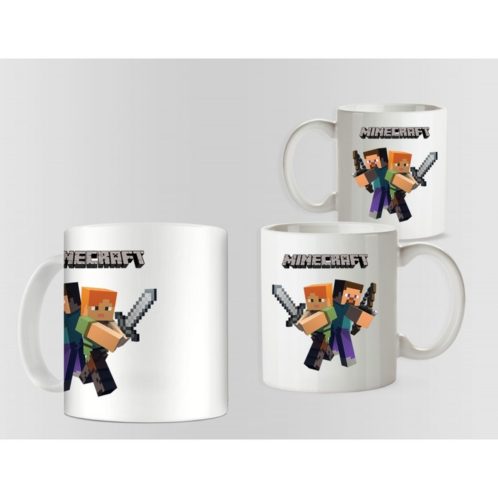 Cana Minecraft Alex and Steve M4, 330ml, mug167, Multicolor