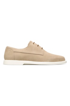 Camper, Pantofi de piele intoarsa cu varf rotund, Bej deschis Camper, Pantofi de piele intoarsa cu varf rotund, Bej deschis