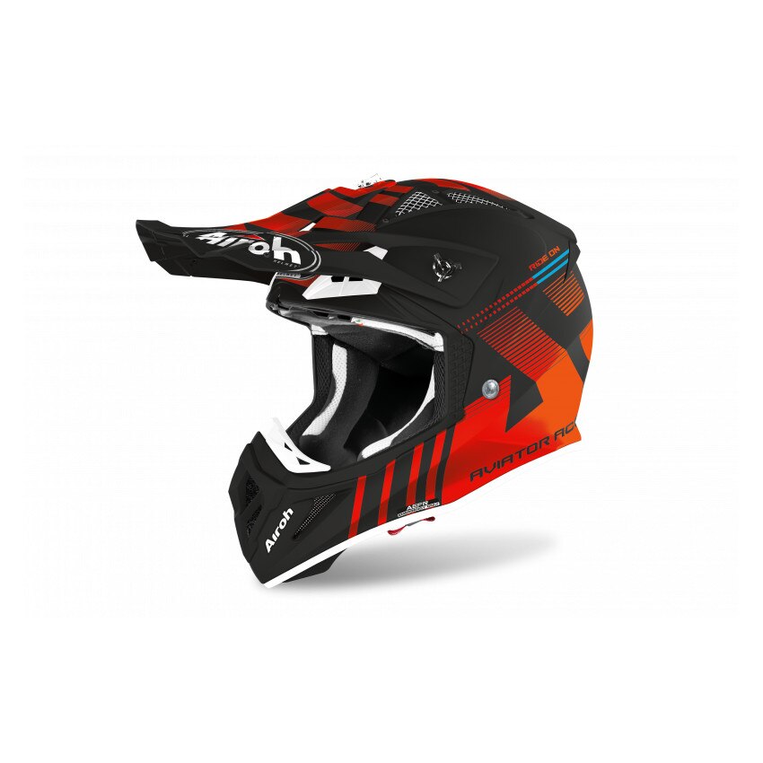 Casca AIROH, Aviator ace nemesi orange matt, Negru, S