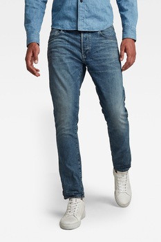 G-Star RAW, Blugi slim fit cu aspect decolorat 3301, Bleumarin, W30-L32 G-Star RAW, Blugi slim fit cu aspect decolorat 3301, Bleumarin, W30-L32