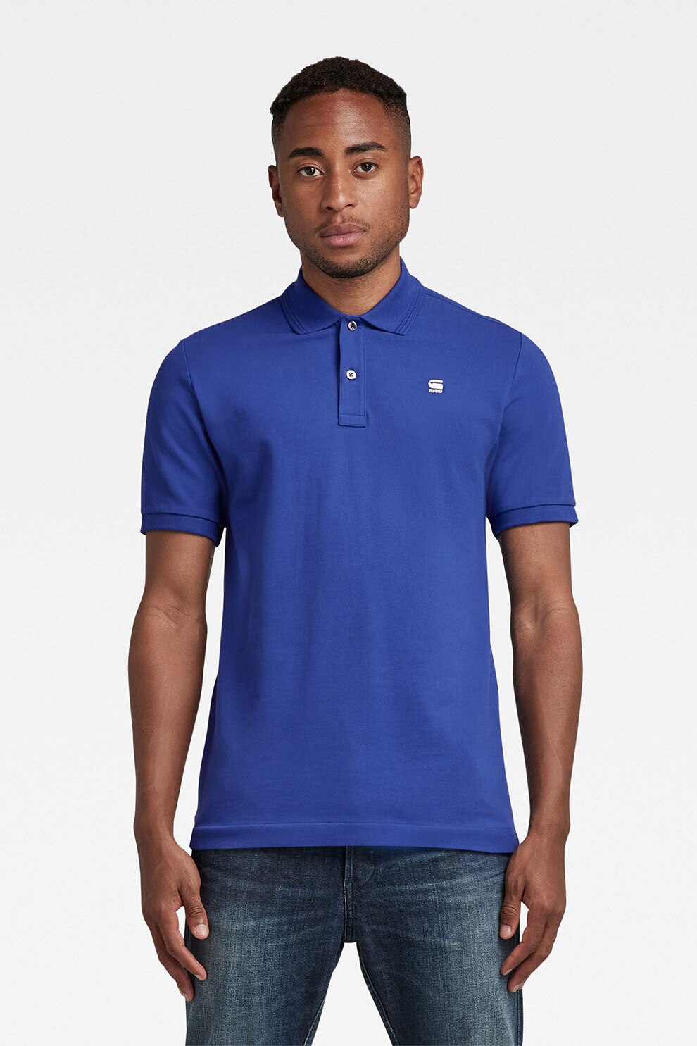 G-Star RAW, Tricou polo slim fit Dunda, Albastru, M