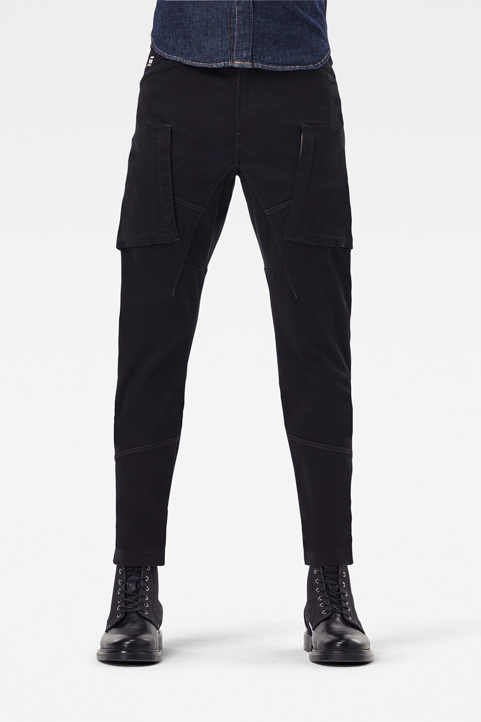 G-Star RAW, Pantaloni skinny cargo, Bleumarin inchis, W33-L32