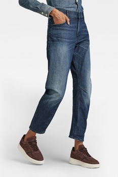 G-Star RAW, Blugi boyfriend crop cu aspect decolorat Arc 3D, albastru inchis/alb, W25-L32 G-Star RAW, Blugi boyfriend crop cu aspect decolorat Arc 3D, albastru inchis/alb, W25-L32