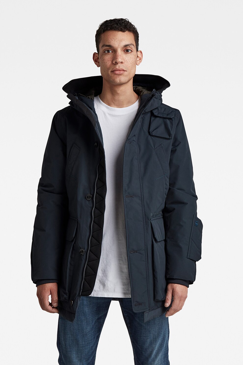 G-Star RAW, Geaca parka cu vatelina Vodan, Bleumarin, S