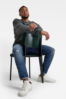 G-Star RAW, Bluza sport lejera cu buzunar pe piept Tape, Gri, S G-Star RAW, Bluza sport lejera cu buzunar pe piept Tape, Gri, S