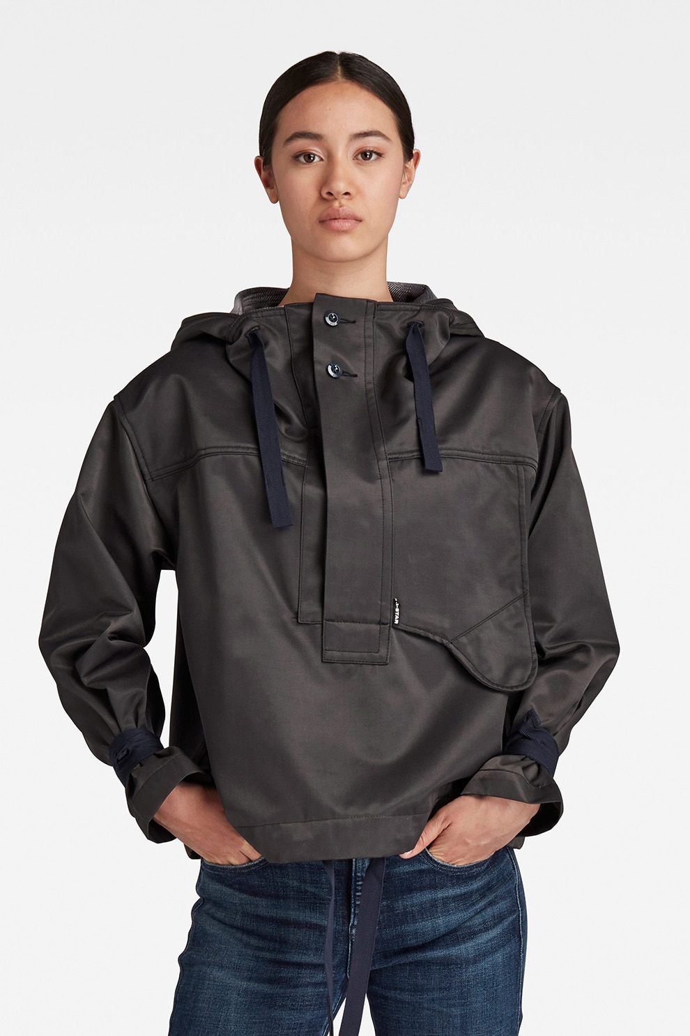 G-Star RAW, Jacheta lejera cu gluga, Negru stins