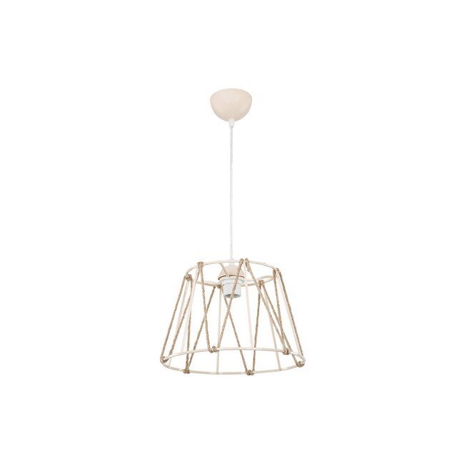 Lustra Homemania Balat, ABS, 1xE27, 20W, 30x30x60 cm, Alb/Maro