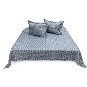 Set 2 fete de perna si cuvertura, HomeStill, Tafta, policotton, 50x70/230x240cm, Albastru Set 2 fete de perna si cuvertura, HomeStill, Tafta, policotton, 50x70/230x240cm, Albastru