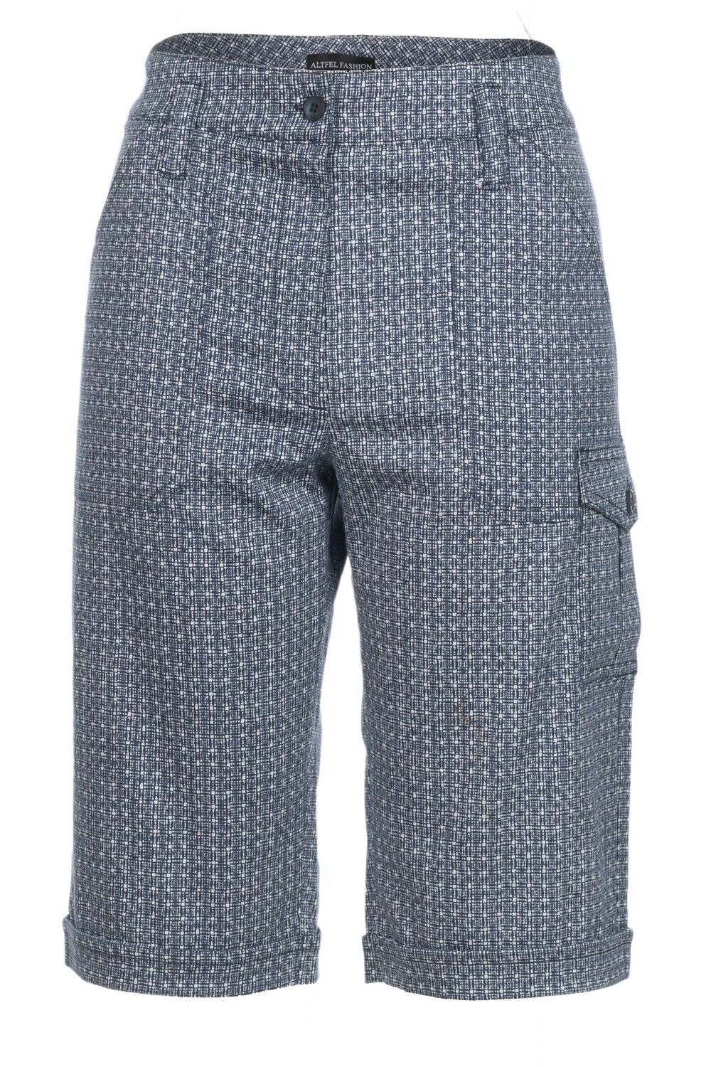 Pantaloni bermude de dama, din bumbac, Bleumarin