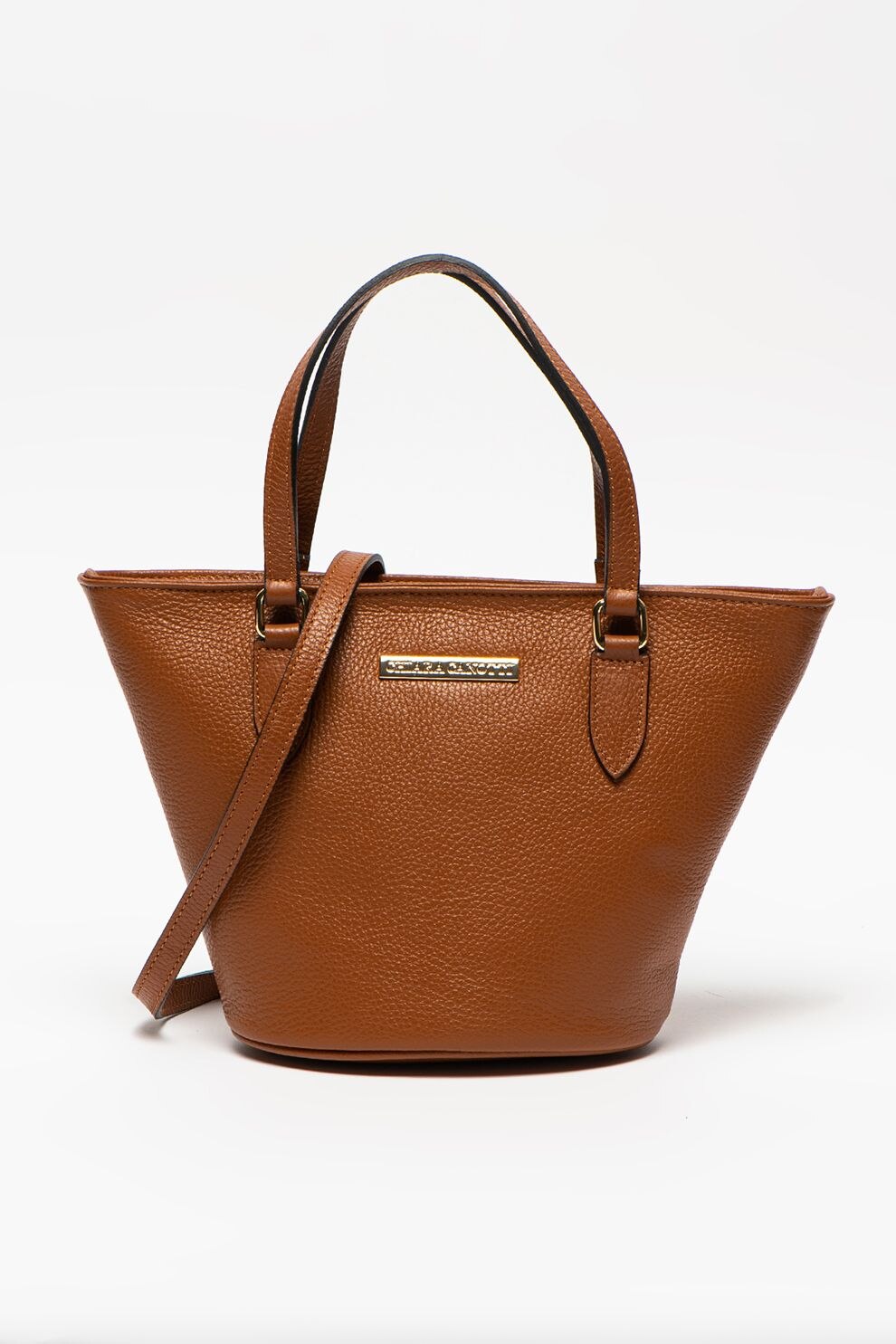 Chiara Canotti, Geanta tote din piele, Coniac