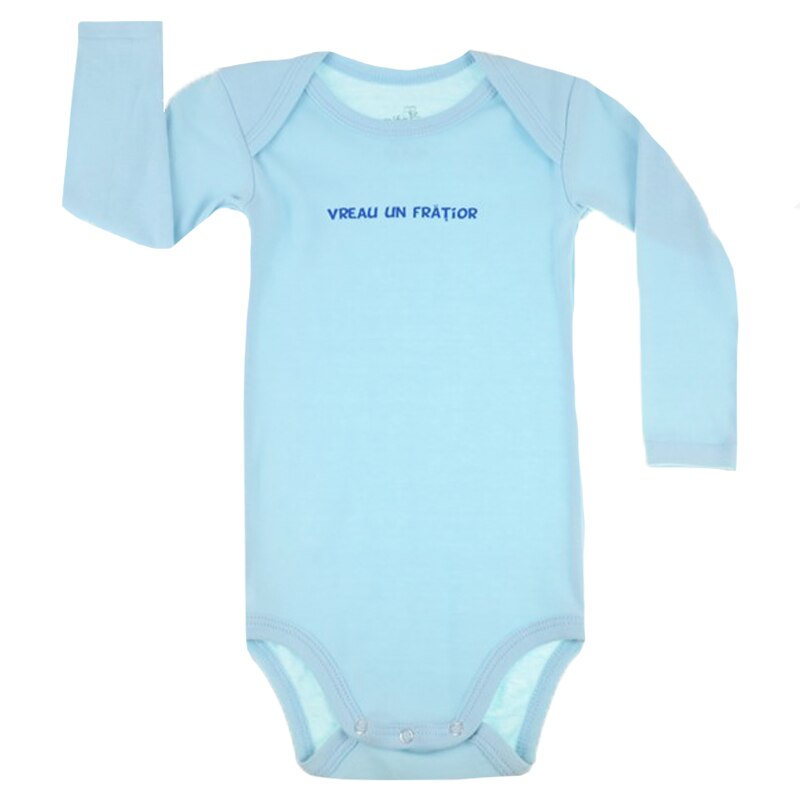 Body cu maneca lunga pentru baieti Pifou Model 6 ML6A2, Albastru 48410