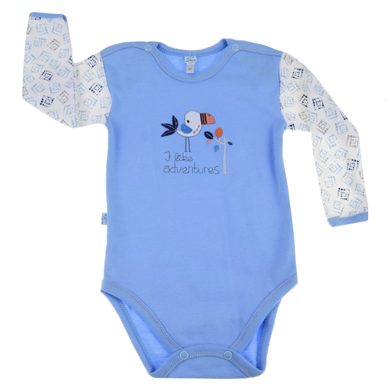 Body cu maneca lunga pentru baieti Koala Tajemniczy Ogrod 04-225A1, Albastru 80 cm