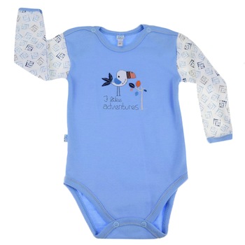 Body cu maneca lunga pentru baieti Koala Tajemniczy Ogrod 04-225A1, Albastru 80 cm Body cu maneca lunga pentru baieti Koala Tajemniczy Ogrod 04-225A1, Albastru 80 cm