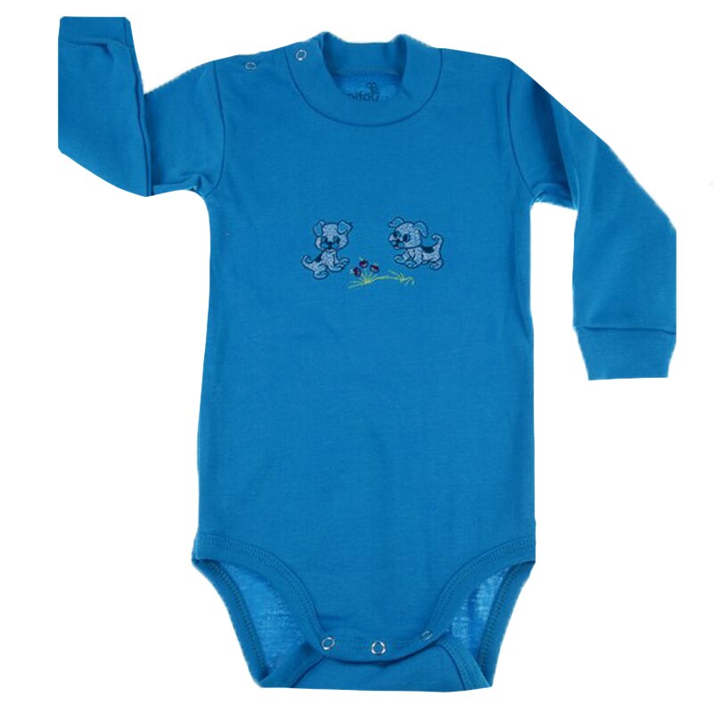 Body cu maneca lunga pentru baieti Pifou Model 9 BPCP-5A1-70-76-cm, Albastru 49746