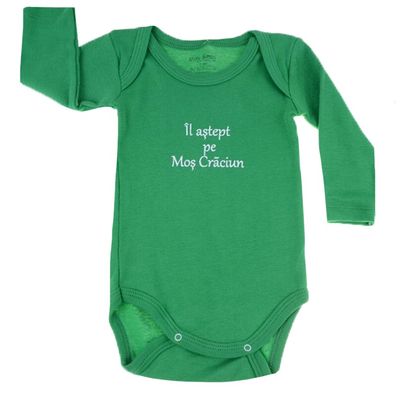 Body cu maneca lunga pentru bebelusi Mini Bimbi BMB-15V, Verde 80 cm