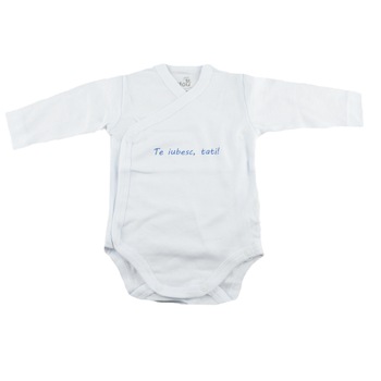 Body cu maneca lunga pentru baieti Pifou Model 10 ML M10-ML10, Alb 50 Body cu maneca lunga pentru baieti Pifou Model 10 ML M10-ML10, Alb 50