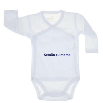 Body cu maneca lunga pentru copii Pifou Model 10 M10-A10-4, Alb 49968 Body cu maneca lunga pentru copii Pifou Model 10 M10-A10-4, Alb 49968