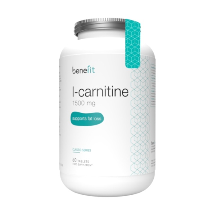 L-Carnitina 1500 mg, Benefit, 60 de tablete