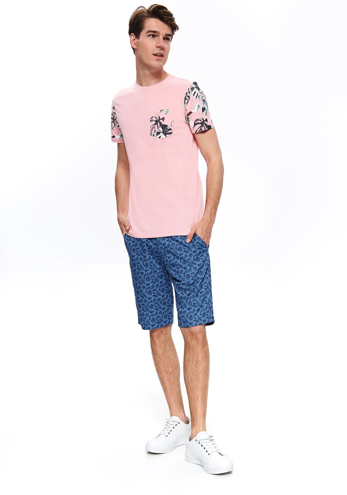 Tricou barbati, TOP SECRET, SPO4334, Roz