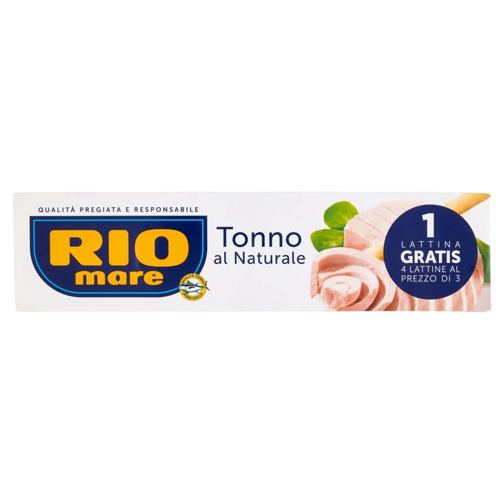 Ton in Suc Propriu Rio Mare, set 4 x 80g, 320 g