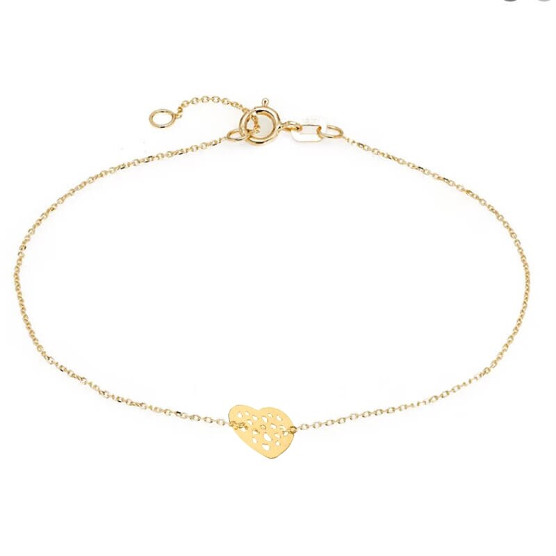 Lantic dama, Model Inima deschisa, Aur 333, 19 cm, 0.57 g, Auriu