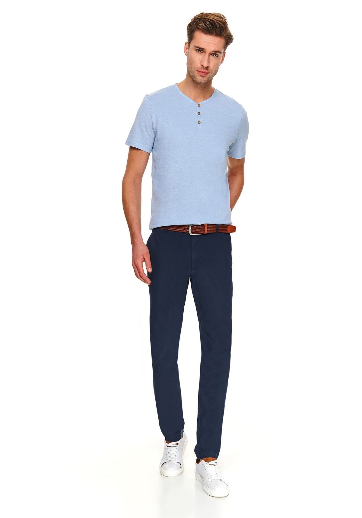 Tricou barbati, TOP SECRET, SPO4644, Albastru, L