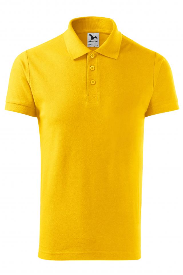 Tricou polo pentru barbati Cotton Heavy, Galben