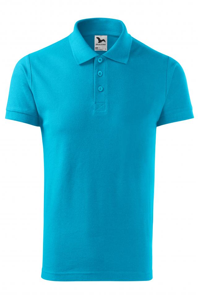 Tricou polo pentru barbati Cotton Heavy, Turcoaz