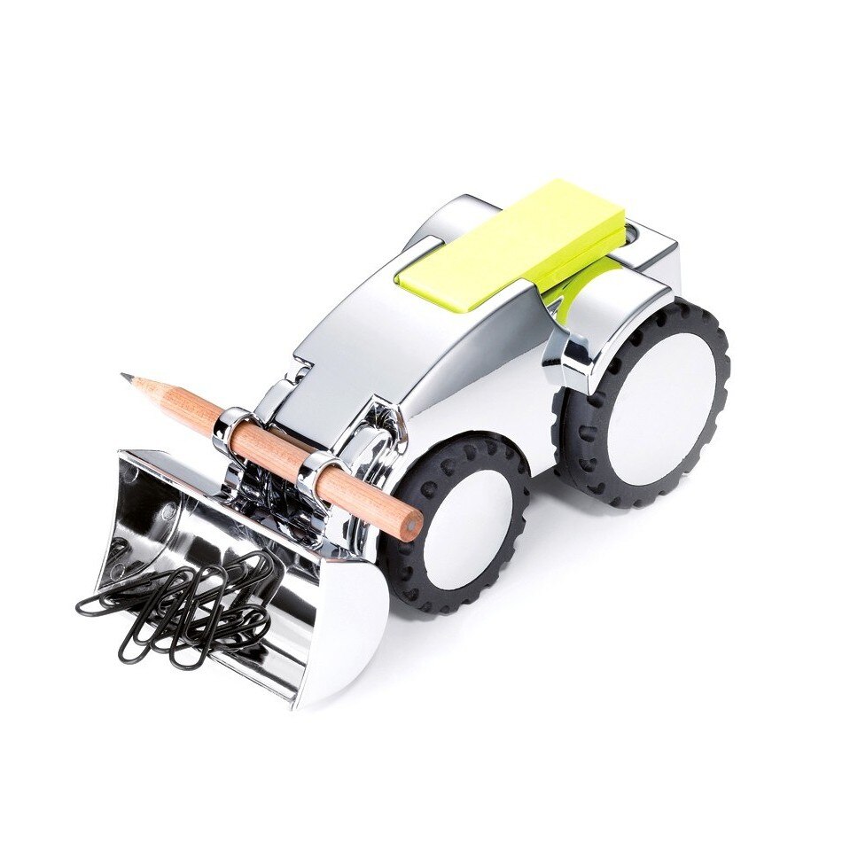 Accesoriu birou excavator Troika Landscaper, magnetic, motor frictiune, post-it, ascutitoare,
